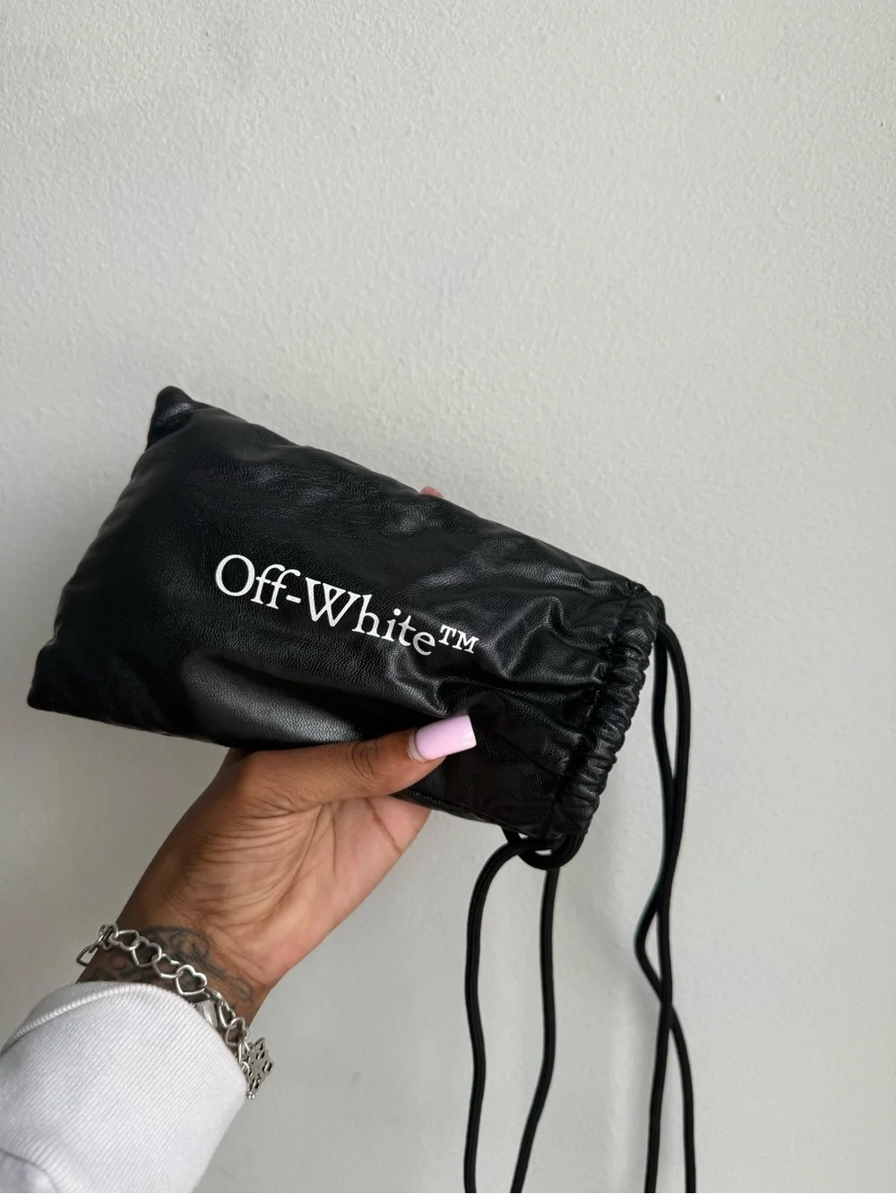Off-White Black Jeweled Rectangle Sunglasses